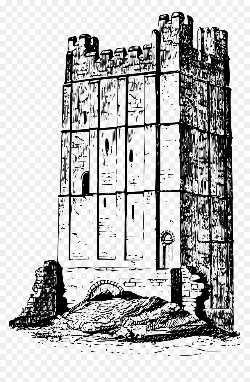 Tower 4 Clip Arts - Tower Drawing In Public Domain, HD Png Download - radio tower png
