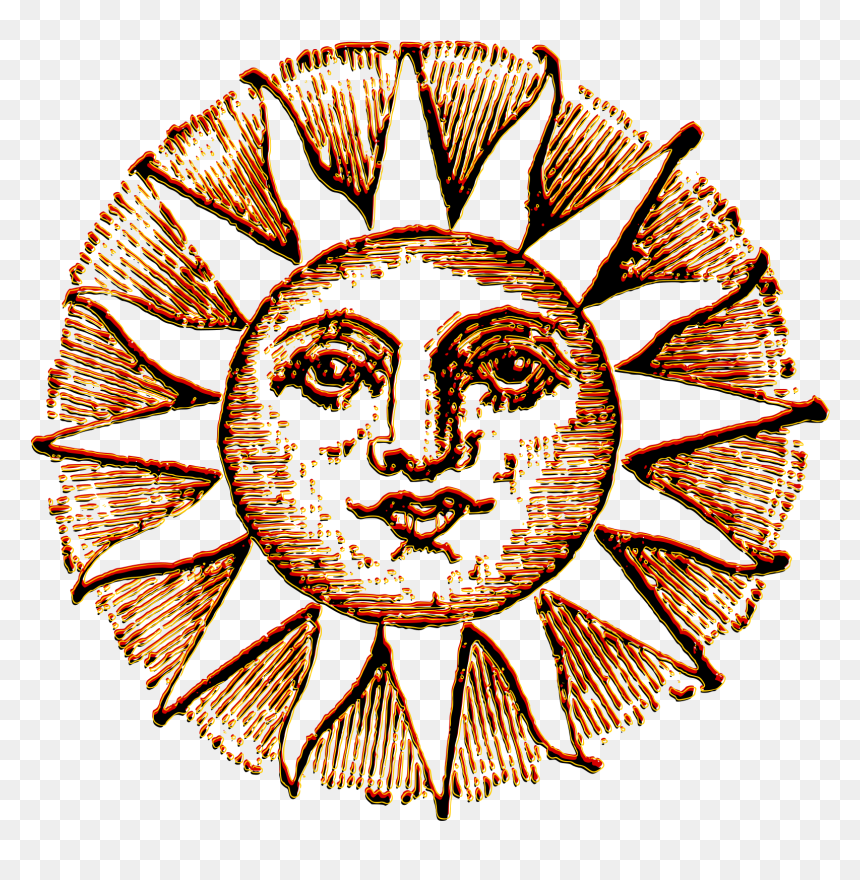 Vintage Sun 05 Clip Arts - Imagenes Del Sol Vintage, HD Png Download - vintage tv png