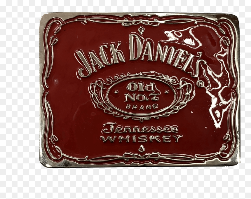Jack Daniel"s Label Red Belt Buckle, HD Png Download - belt buckle png