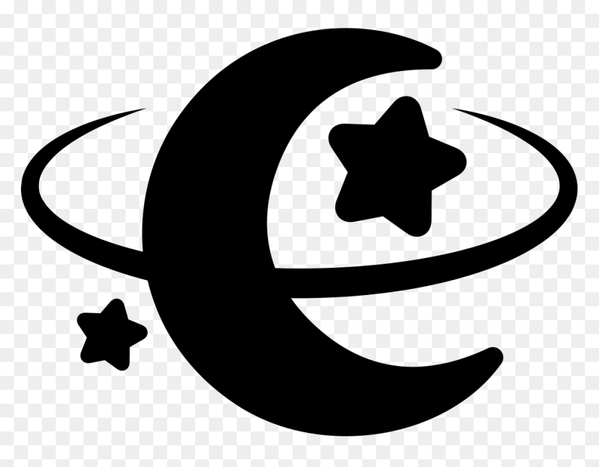 Space Shapes Of The Moon With Stars Comments - Space Shapes, HD Png Download - moon and stars png