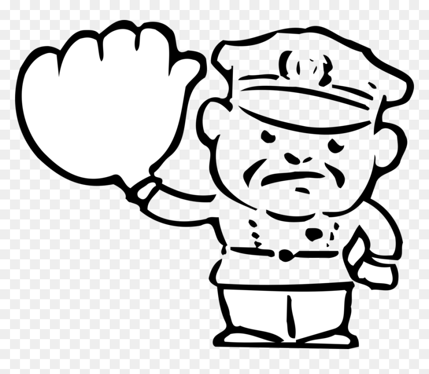 Emotion,art,monochrome Photography - Line Art Images Of Traffic Police, HD Png Download - cop png