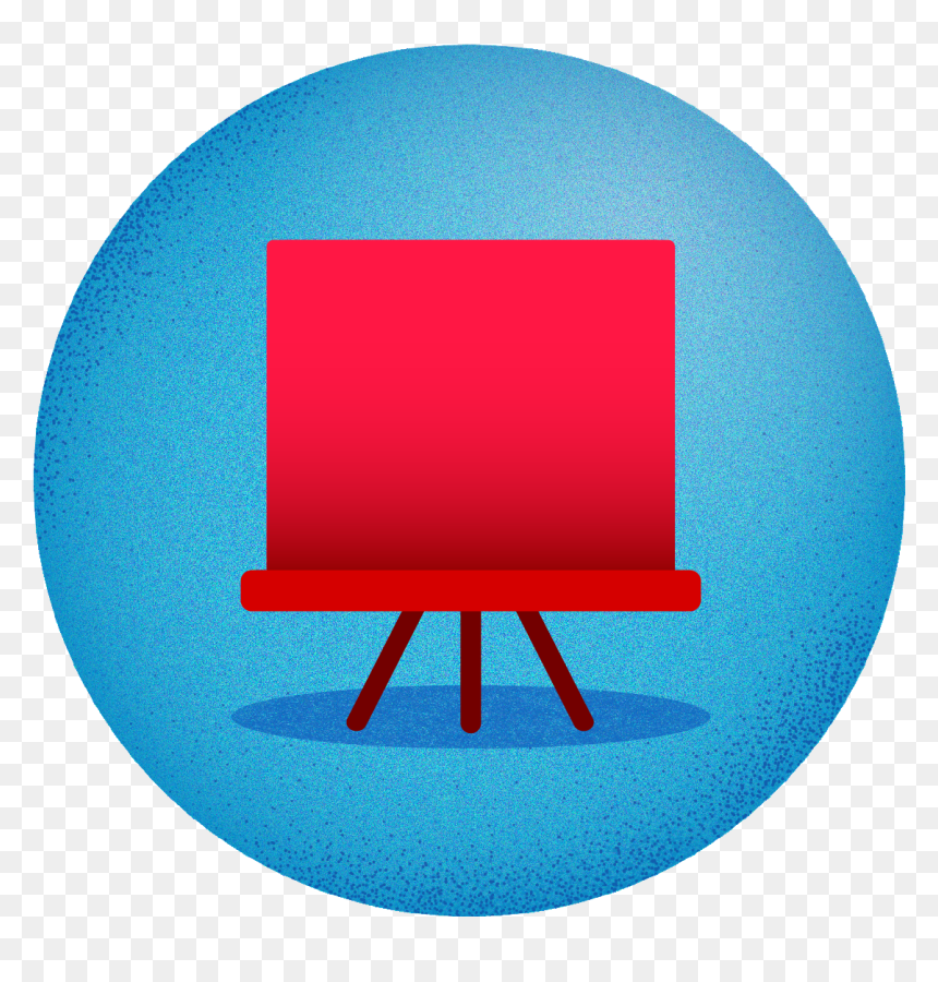 File - Blue Icon - Easel - Circle, HD Png Download - easel png
