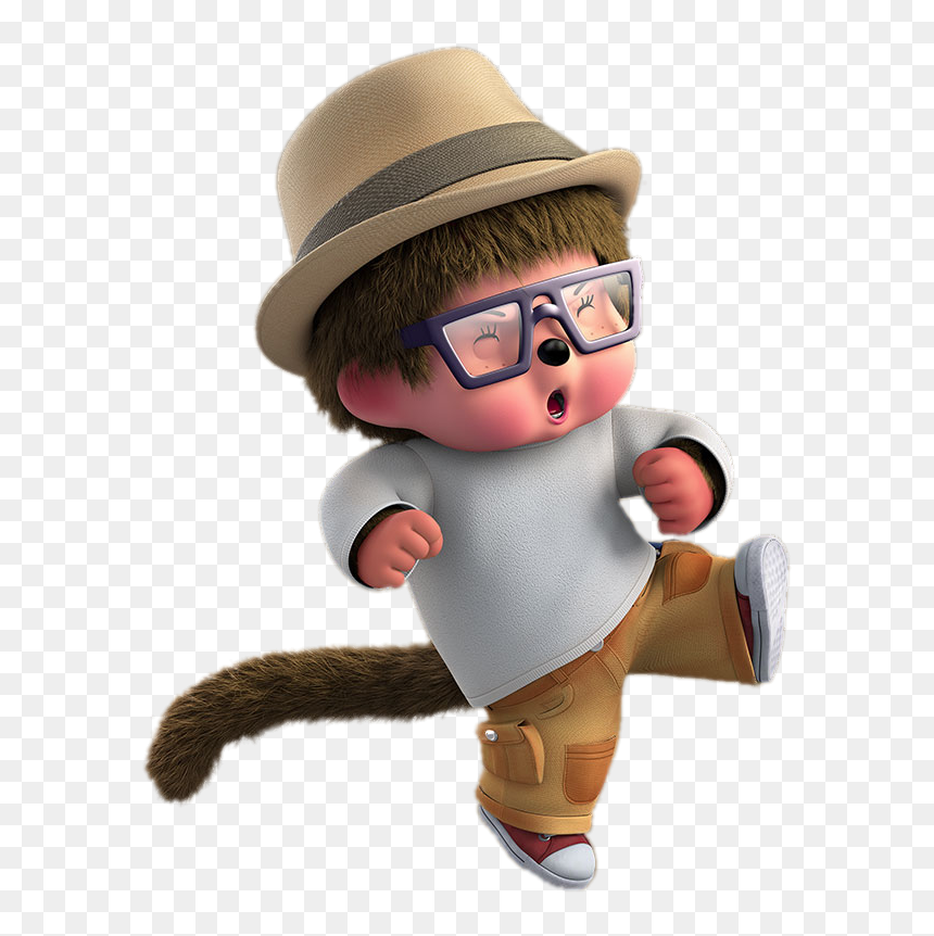 Monchhichi Willow Jumping - Cartoon, HD Png Download - fedora transparent png