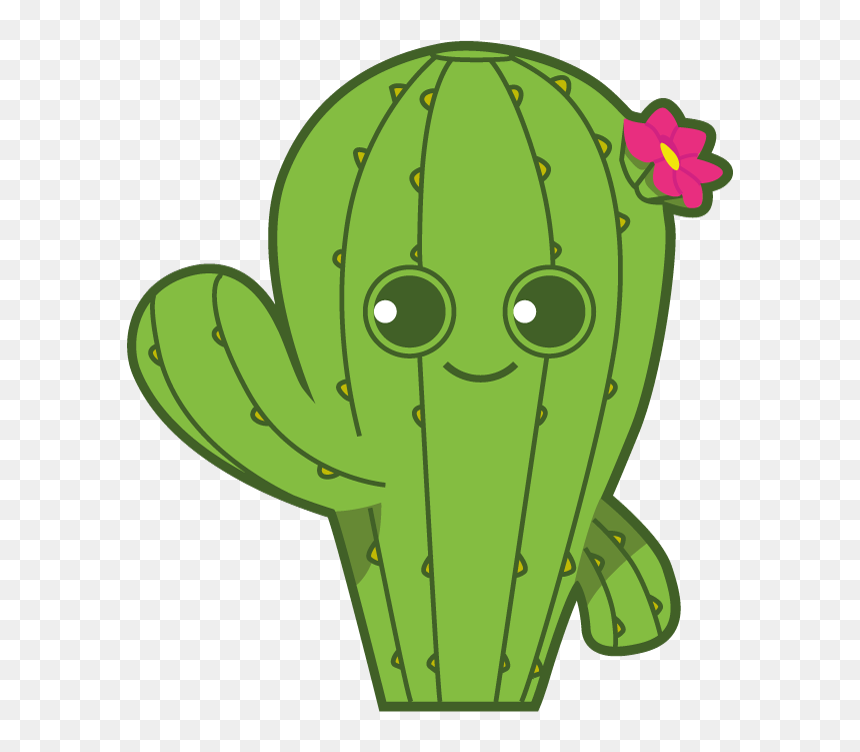 Cactaceae Cartoon Saguaro Clip Art - Cactus Cartoon Clipart, HD Png Download - cactus clipart png