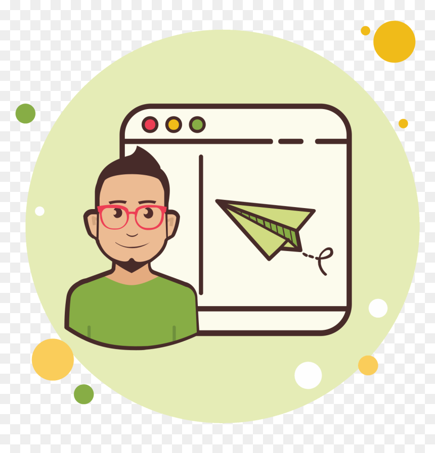 Man Window Paper Plane Icon , Png Download - Portable Network Graphics, Transparent Png - plane icon png