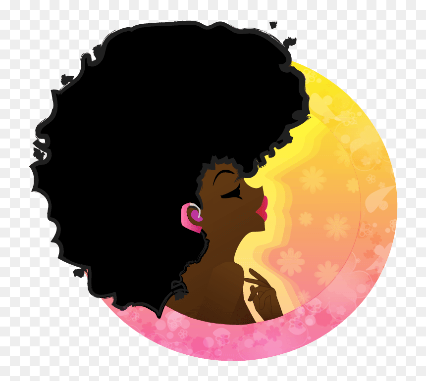 Black Woman Clipart Png, Transparent Png - afro hair png