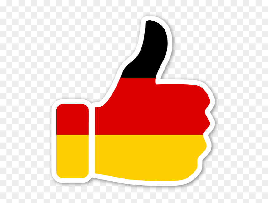 German Flag Thumb Up Transparent, HD Png Download - me gusta png