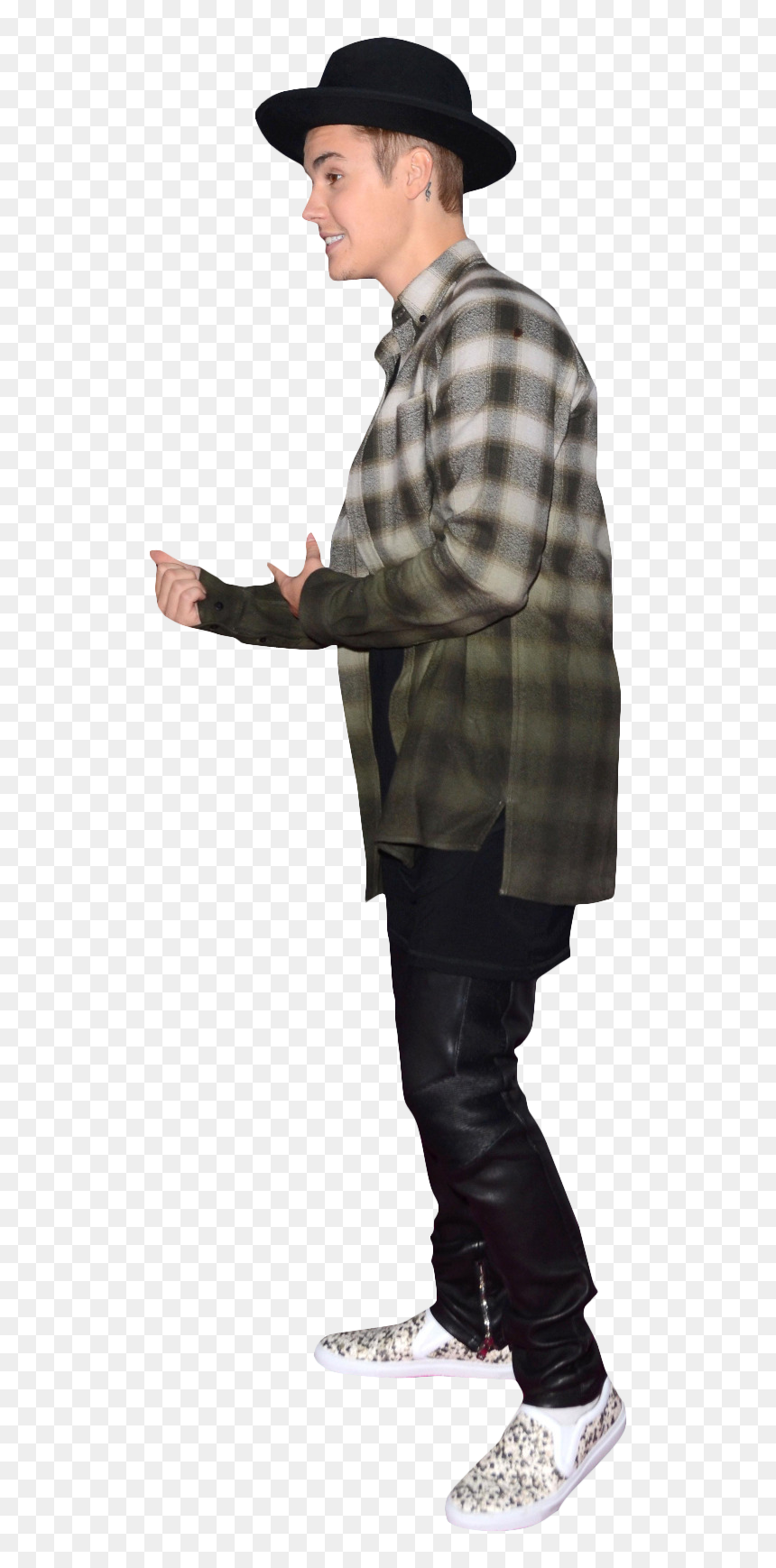 Justin Bieber With Hat - Portable Network Graphics, HD Png Download - fedora transparent png