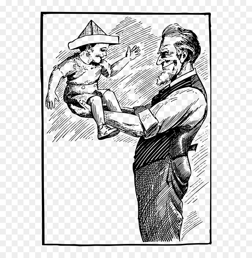 Kid And Grandpa - Portable Network Graphics, HD Png Download - grand dad png