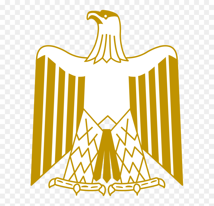 Line Art,symmetry,area - Egypt Coat Of Arms, HD Png Download - eagle clipart png