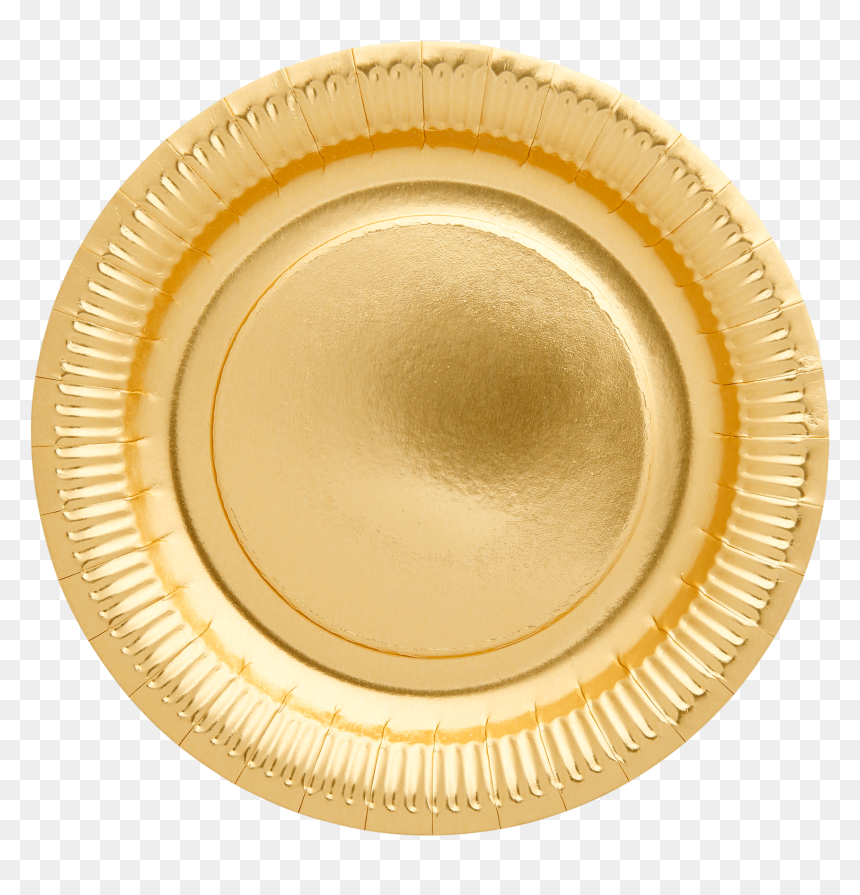 Transparent Paper Plate Png - Gold Plate Png, Png Download - gold plate png