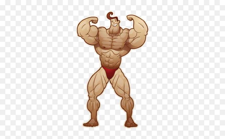Cartoon Bodybuilder - Cartoon Bodybuilder Transparent Background, HD Png Download - bodybuilder png