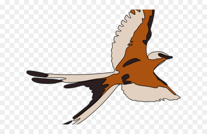 Flying Eagle Clipart - One Birds Flying Clipart, HD Png Download - eagle clipart png