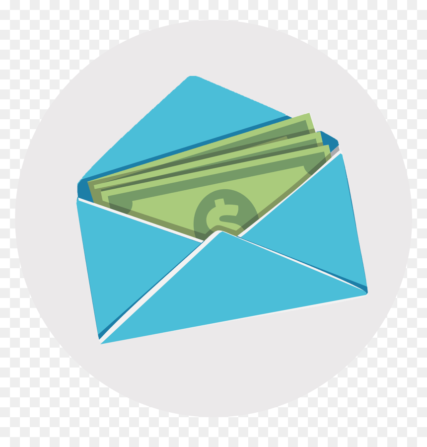 Money Envelope Icon - Circle, HD Png Download - envelope icon png