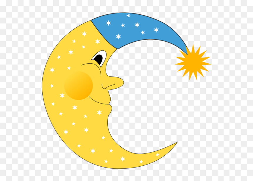 Moon Clipart Artistic - Moon Clipart, HD Png Download - moon and stars png