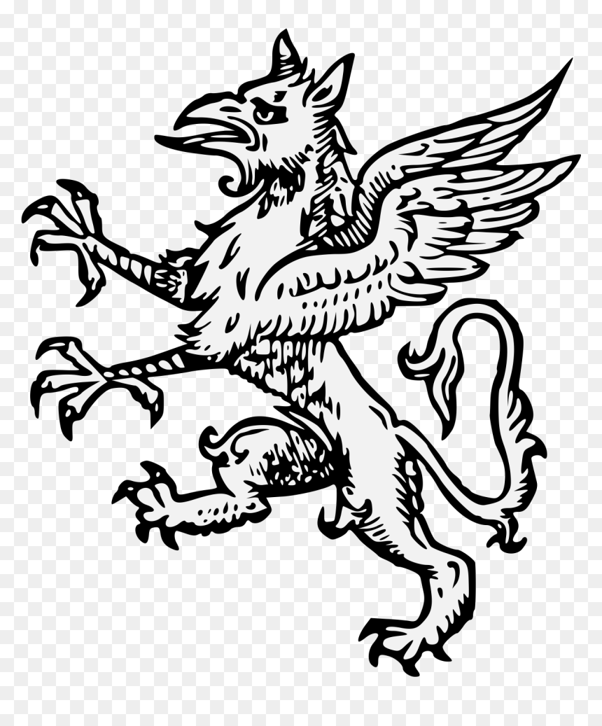 Heraldic White Griffin Clipart , Png Download - Portable Network Graphics, Transparent Png - griffin png