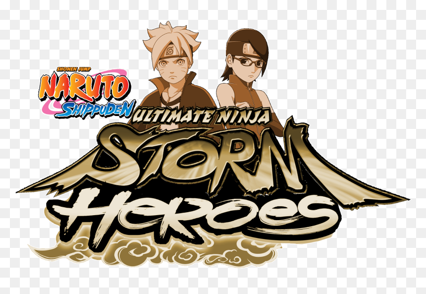 Storm Heroes Logo - Naruto Shippuden Ultimate Ninja Heroes 3 Logo, HD Png Download - naruto logo png