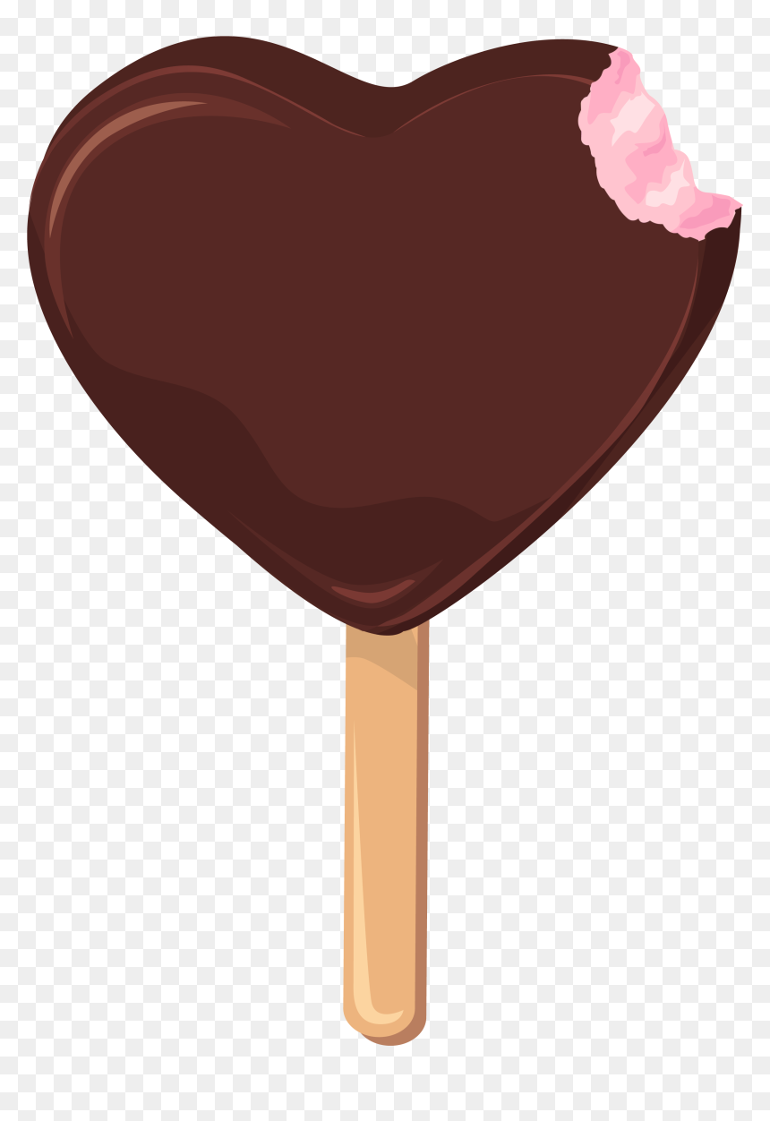 Heart Clipart Ice Cream - Stick Ice Cream Clipart, HD Png Download - ice cream clipart png