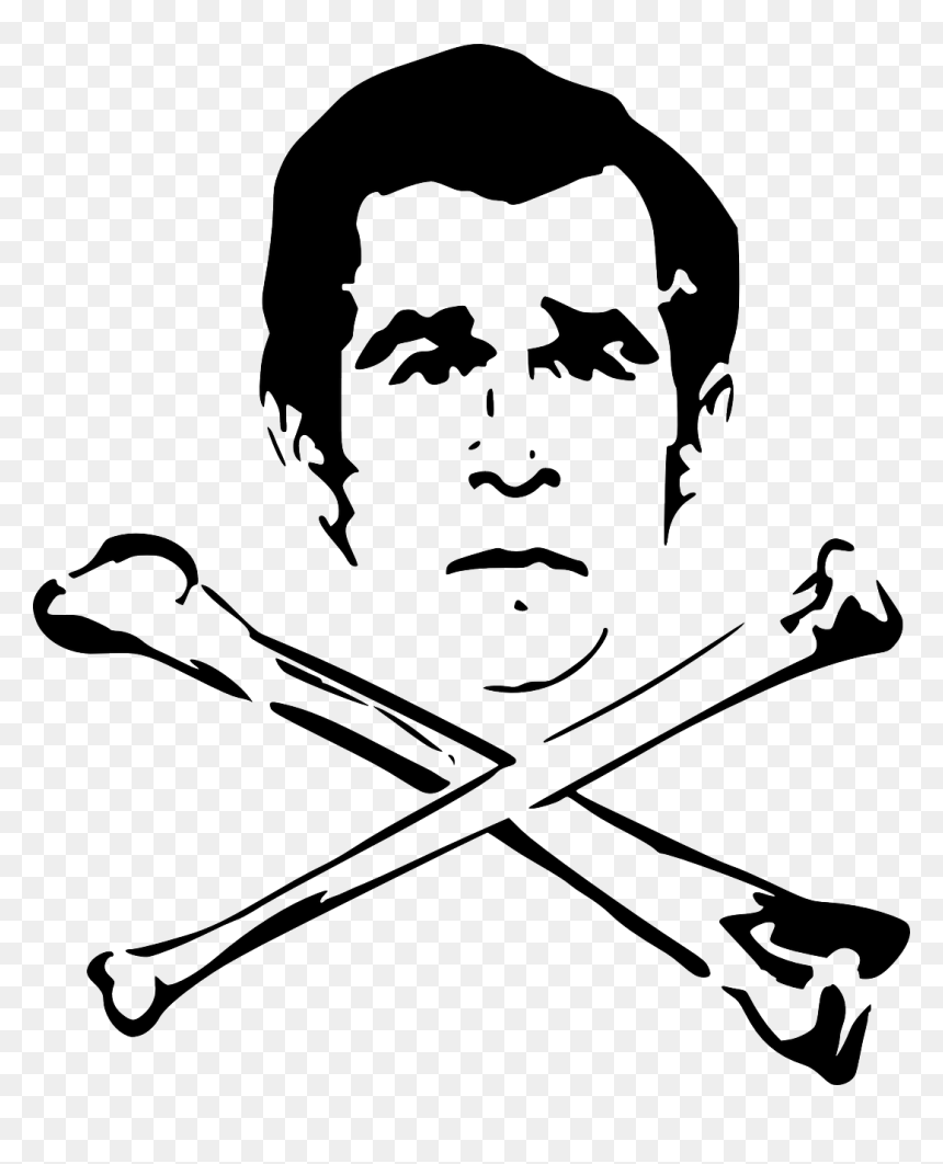 Bolsonaro Preto E Branco, HD Png Download - crossbones png