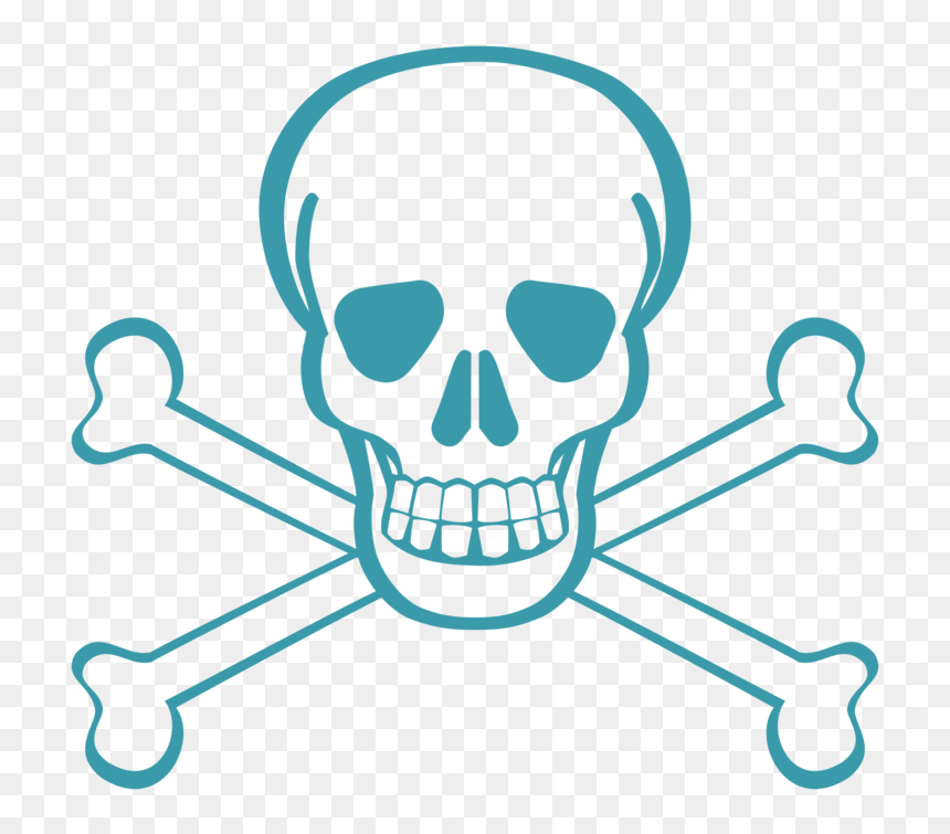 Skull And Crossbones Drawing Human Skull Symbolism - Czaszka Piracka, HD Png Download - crossbones png