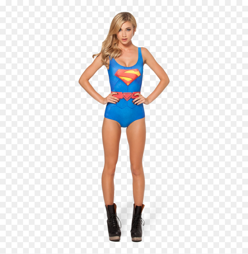Swimmer Clipart Bathing Suit - Zimmermann Splice Eden Dress, HD Png Download - superman cape png