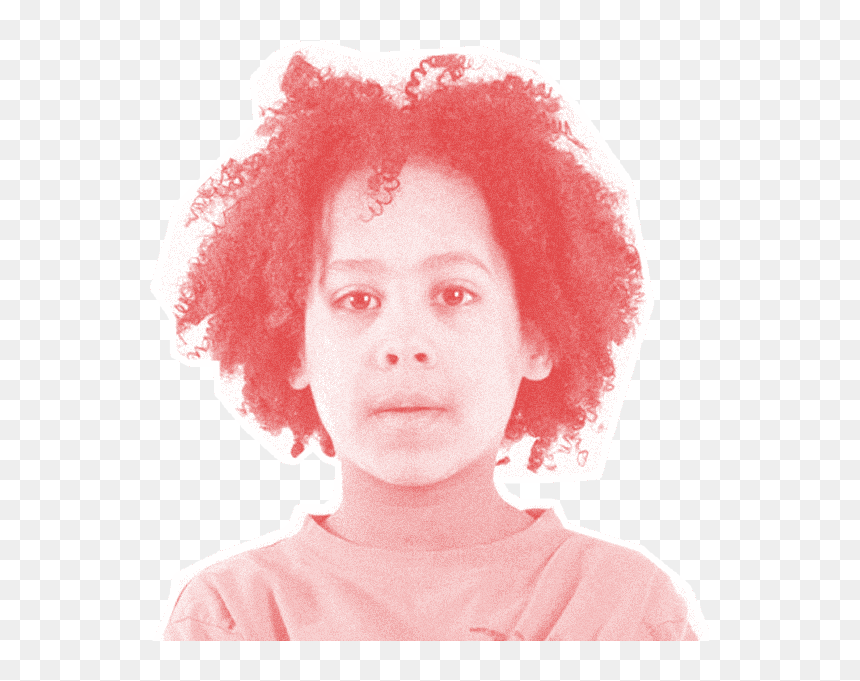 R233 Boy Afro Pinkred 600px - Eyebrow, HD Png Download - afro hair png