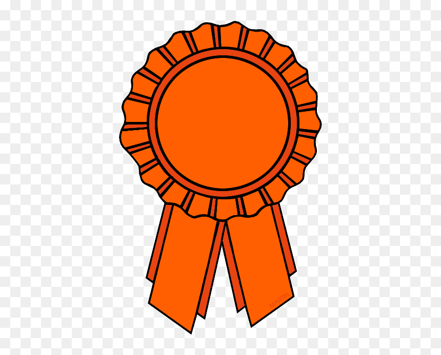 Ribbons Clip Art By Phillip Martin, Orange Ribbon - Clip Art Orange Ribbon, HD Png Download - orange ribbon png