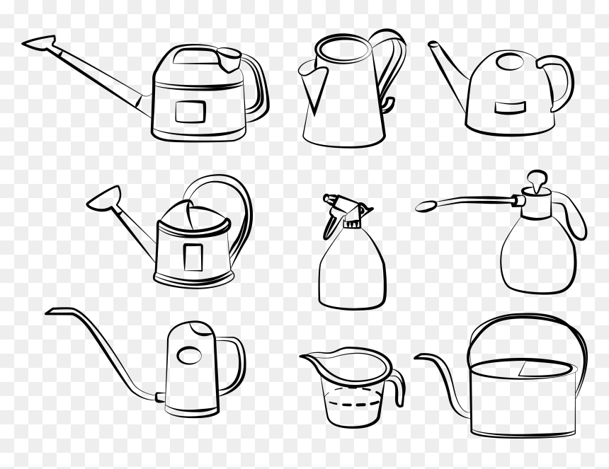 Gardening Tool Kettle Element Png And Vector Image - Sketch, Transparent Png - thought bubble sketch png