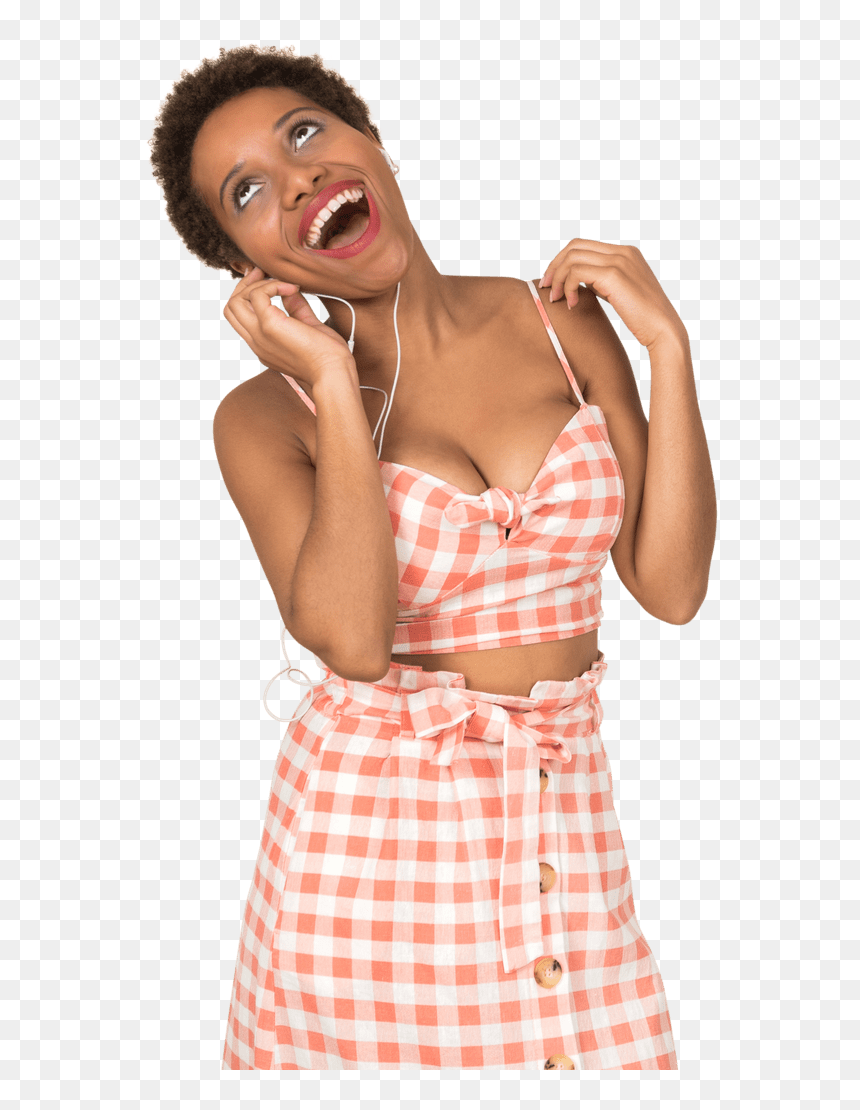 Women - Plaid, HD Png Download - afro hair png