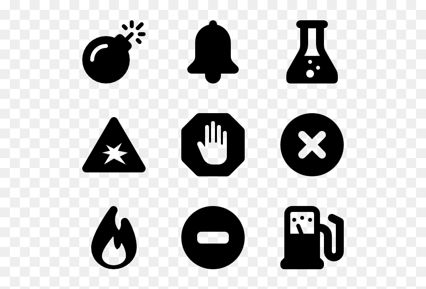 Warning Icons - Danger Icons, HD Png Download - warning symbol png