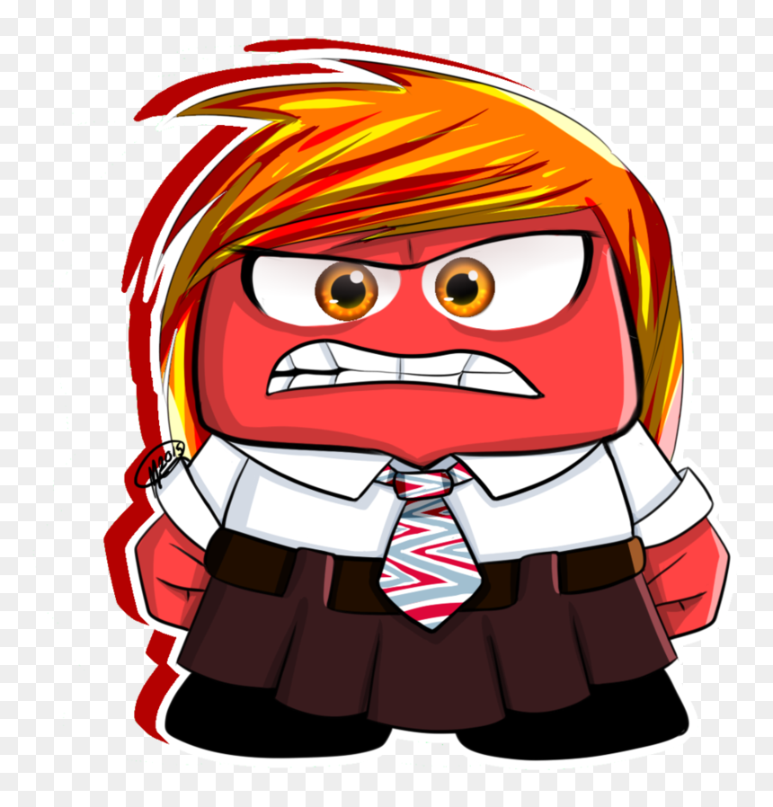 Anger *genderbend* By Mewidua Pluspng - Inside Out Genderbend Anger, Transparent Png - anger png