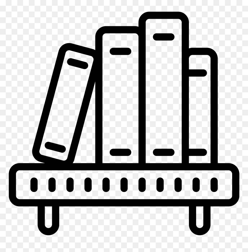 Book Shelf Icon - Shelf Of Books Icon, HD Png Download - books icon png