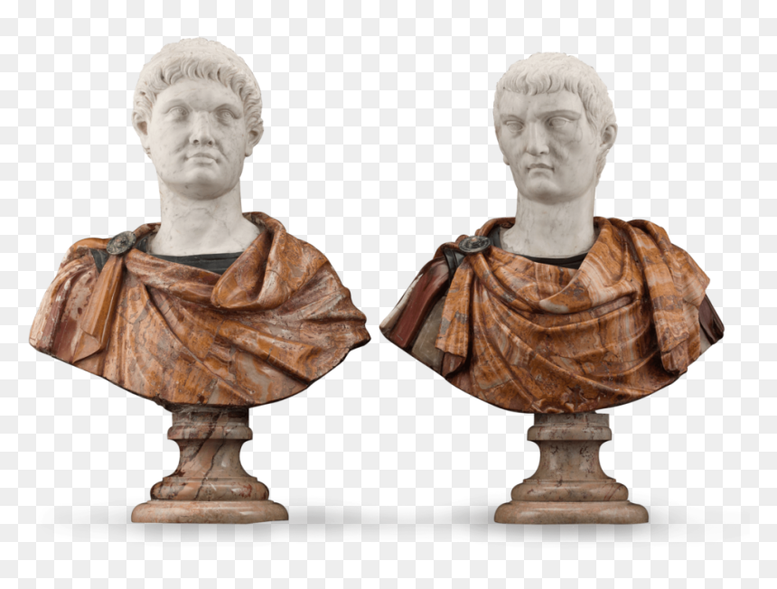 Depicting The Roman Rulers Of Otho And Tiberius, These - Portable Network Graphics, HD Png Download - roman bust png