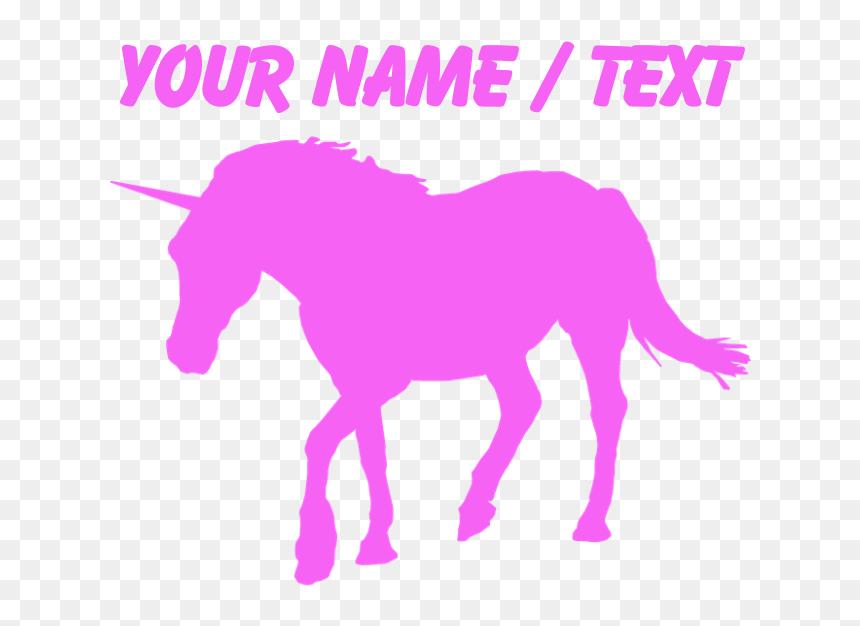 Custom Pink Unicorn Silhouette Shower Curtain - Silhouette Of Warrior Woman Drawing, HD Png Download - unicorn silhouette png
