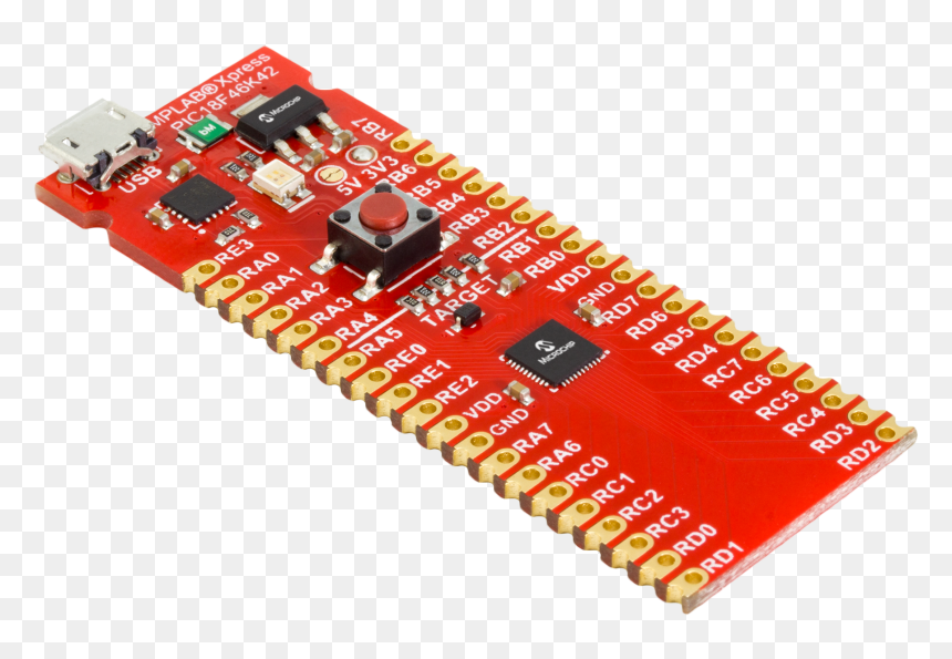 Pic18f Development Board, HD Png Download - microchip png