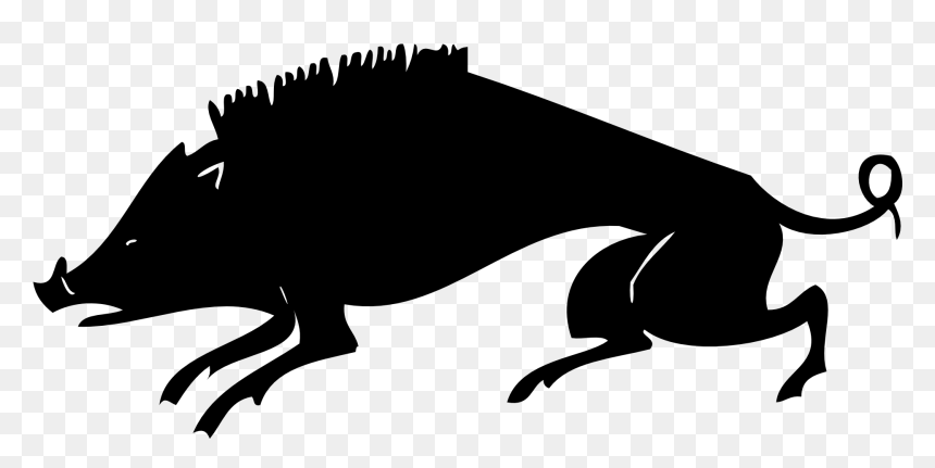 Wild Boar Clip Art - Transparent Silhouette Boar, HD Png Download - unicorn silhouette png