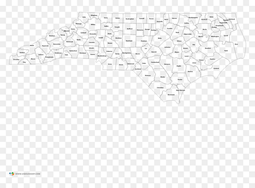 North Carolina State Outline Png - Drawing, Transparent Png - north carolina outline png