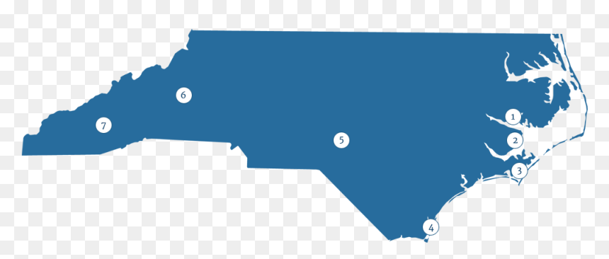 And Adjacent Rivers - North Carolina Map Vector, HD Png Download - north carolina outline png