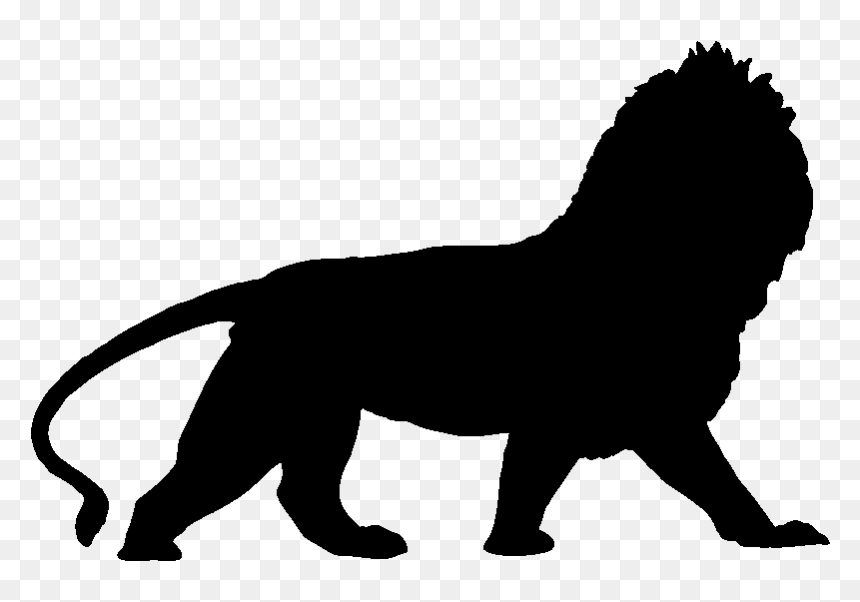 Lionhead Rabbit Animal Silhouettes Clip Art - African Animal Silhouettes, HD Png Download - lion silhouette png