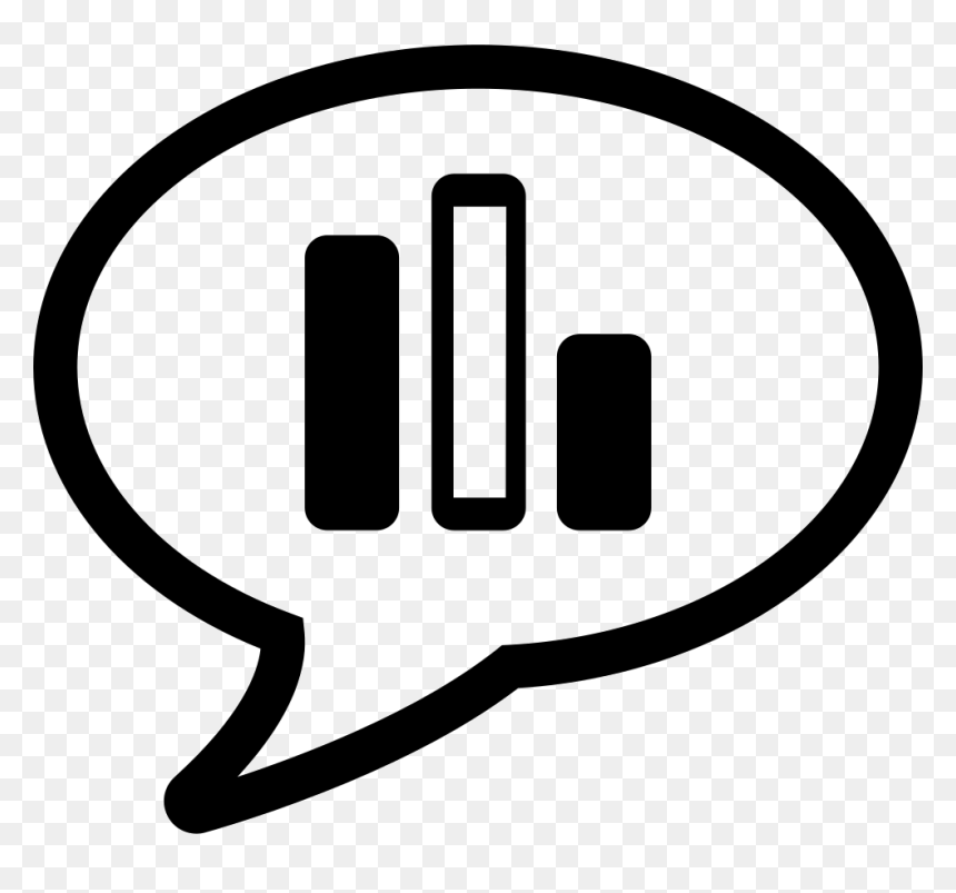 Bar Graph In Speech Bubble - Polls Icon, HD Png Download - thought bubble sketch png