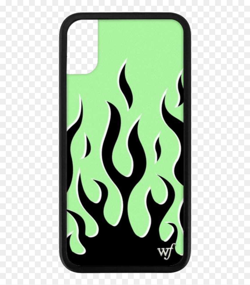 Neon Green Flames Wf Case 🛁🌷 - Wildflower Cases Iphone 8, HD Png Download - green flames png