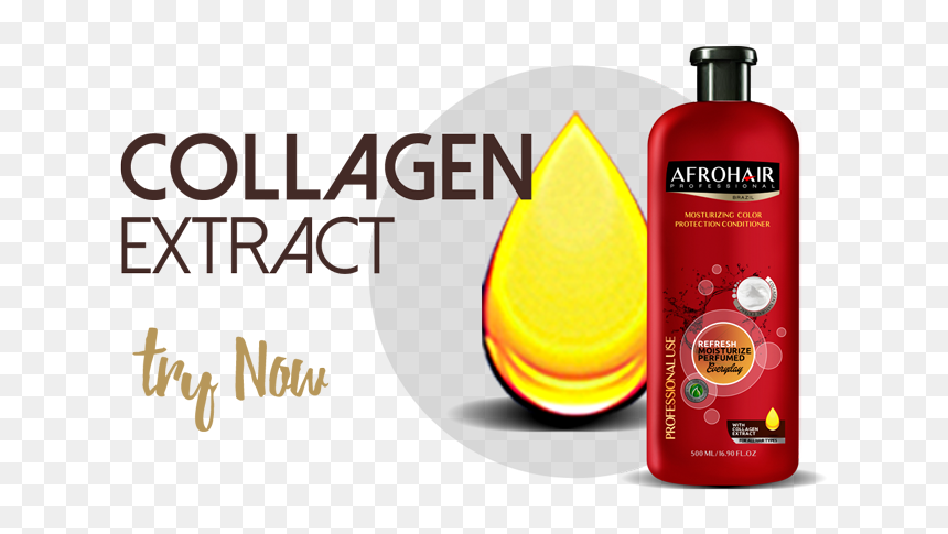 Collagen - Bottle, HD Png Download - afro hair png
