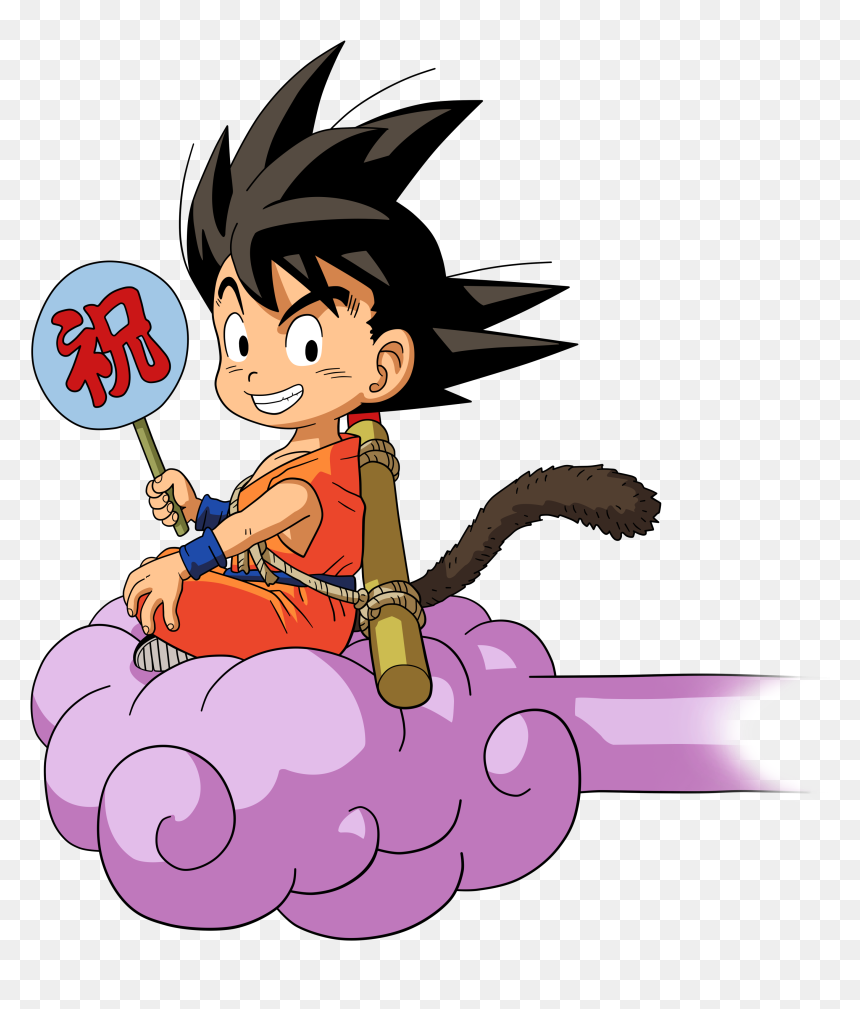 Download Dragon Ball Goku Logo - Goku En Una Nube, HD Png Download - nube png