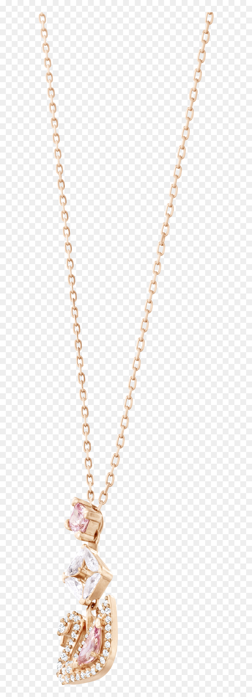 Dazzling Swan Y Necklace, Multi-colored, Rose Gold - Pendant, HD Png Download - gold plate png