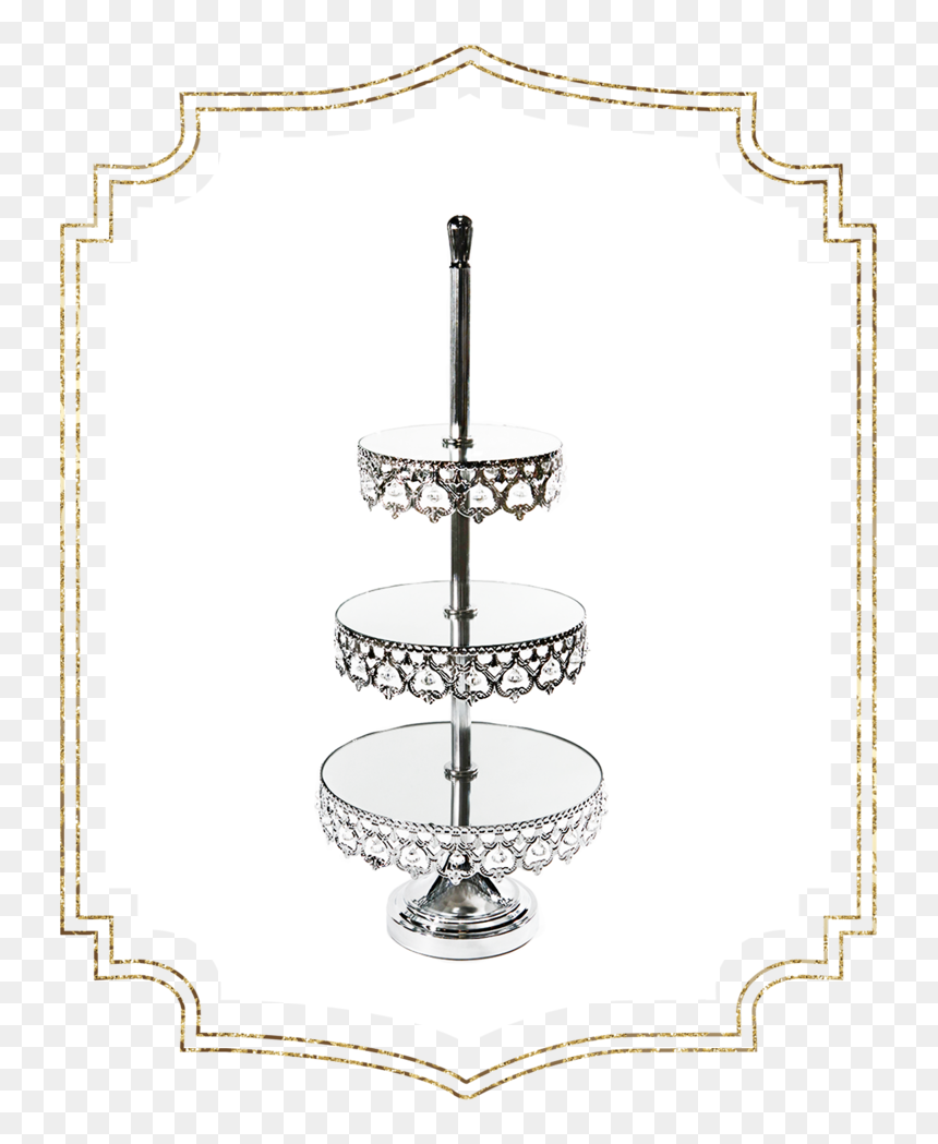 Shop-preview Shiny Silver Crown 3 Tier Dessert Stand - Line Art, HD Png Download - silver crown png