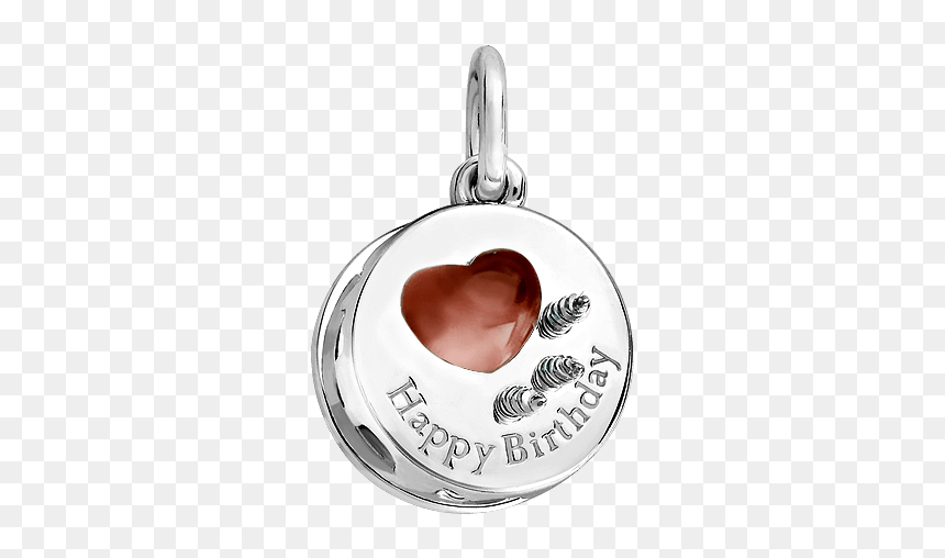 Silver Garnet Birthday Cake Charm - Locket, HD Png Download - garnet png