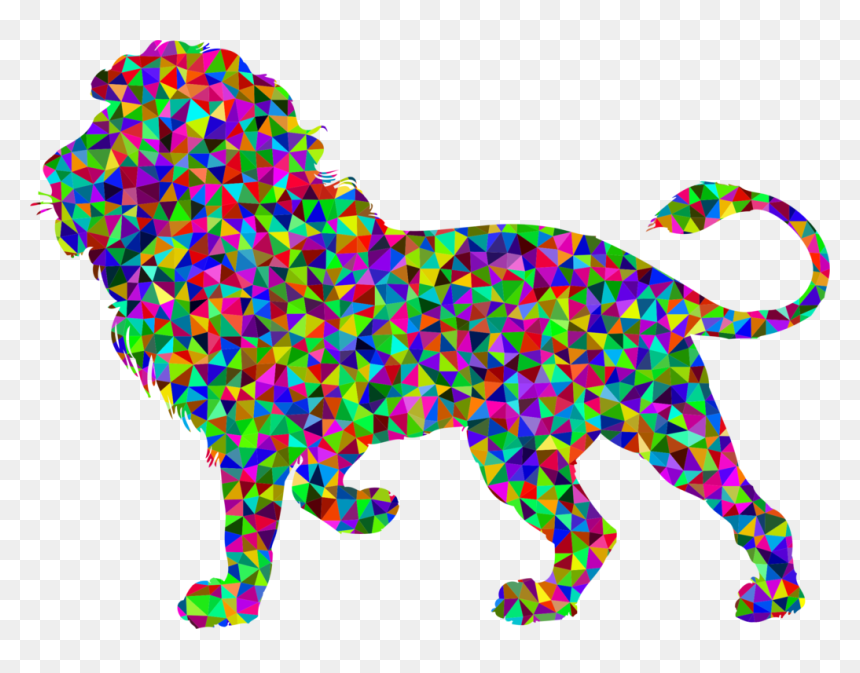 Lion Silhouette Stencil Drawing Free Commercial Clipart - Transparent Brain Clipart, HD Png Download - lion silhouette png