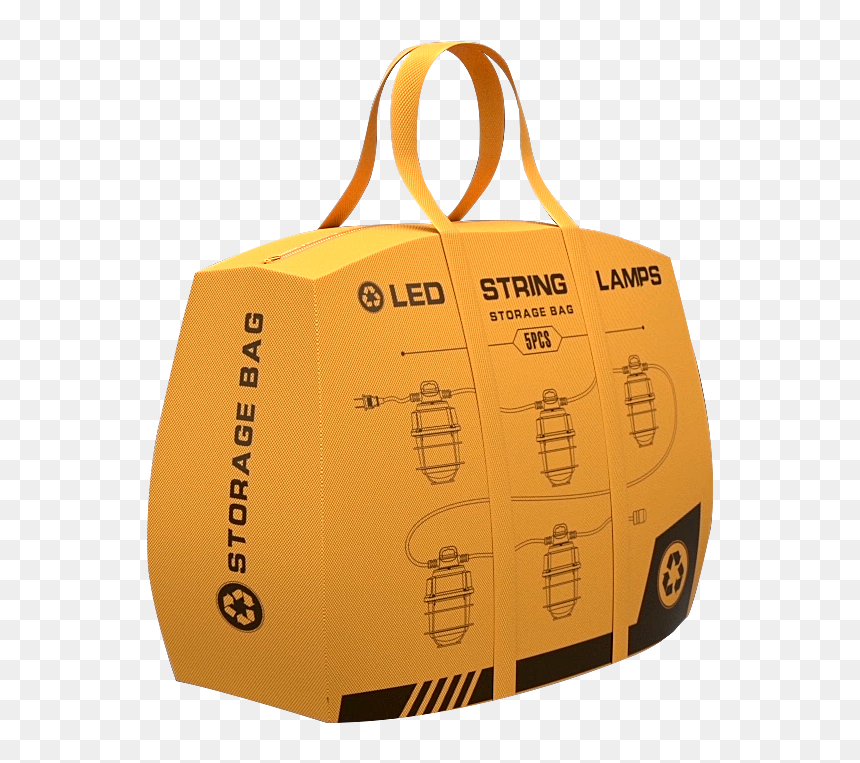 100 Watt Led Temporary String Light 5 Pc Kit, Construction - Duffel Bag, HD Png Download - string light png