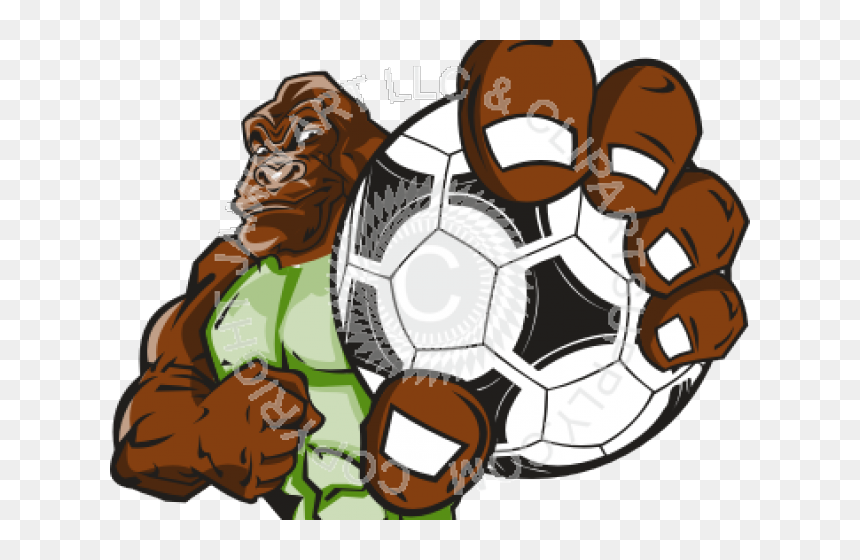 Gorilla Clipart Football - Cardinal Soccer, HD Png Download - football png clipart