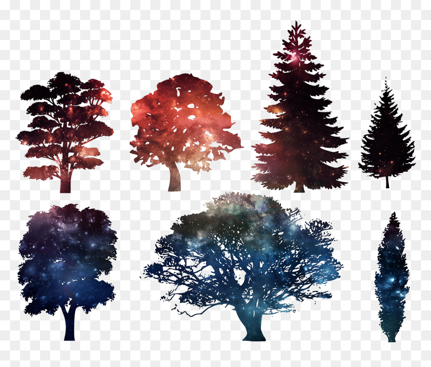 Tree Silhouette Drawing , Png Download - Draw A Tree Silhouette, Transparent Png - tree drawing png